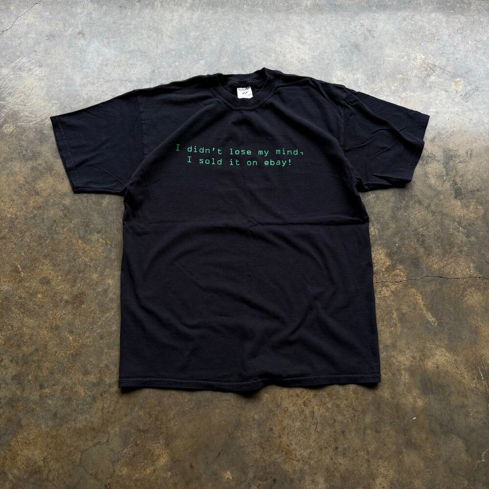 Vintage Y2K I sold my‎ mind on  essential black T-shirt